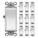 Enerlites Residential Grade Decorator Switch, Single Pole
