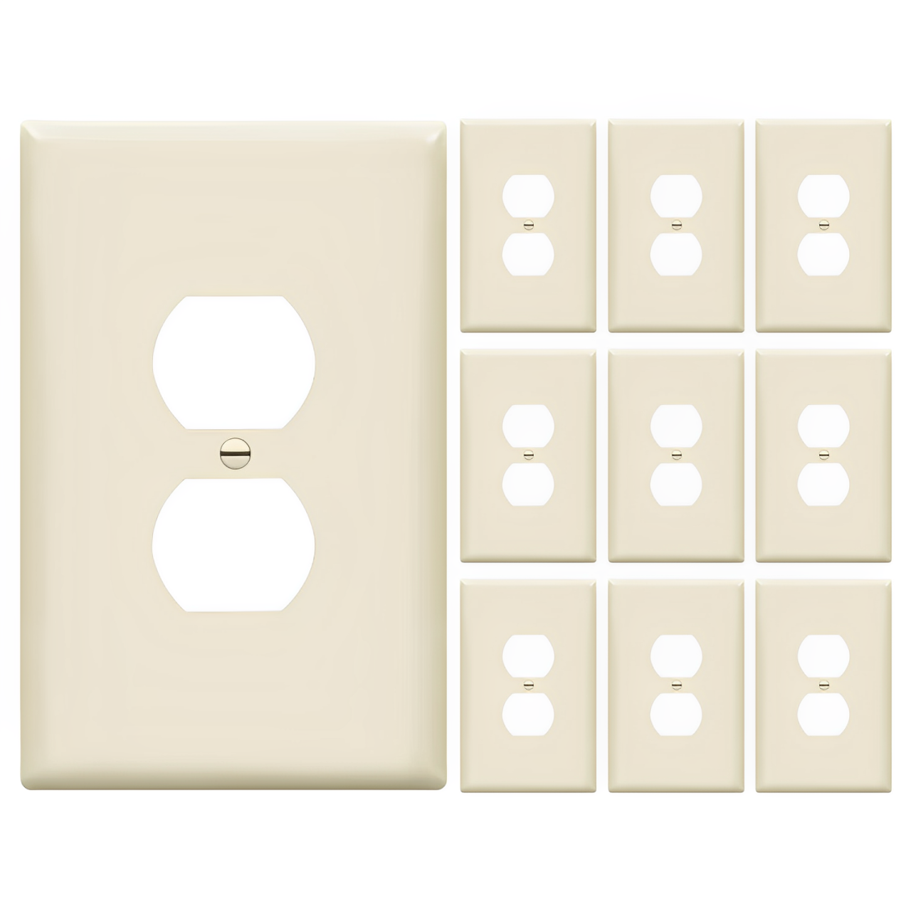 Enerlites Duplex Receptacle One-Gang Wall Plate, Over-Size
