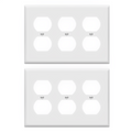 Enerlites Duplex Receptacle Three-Gang Wall Plate