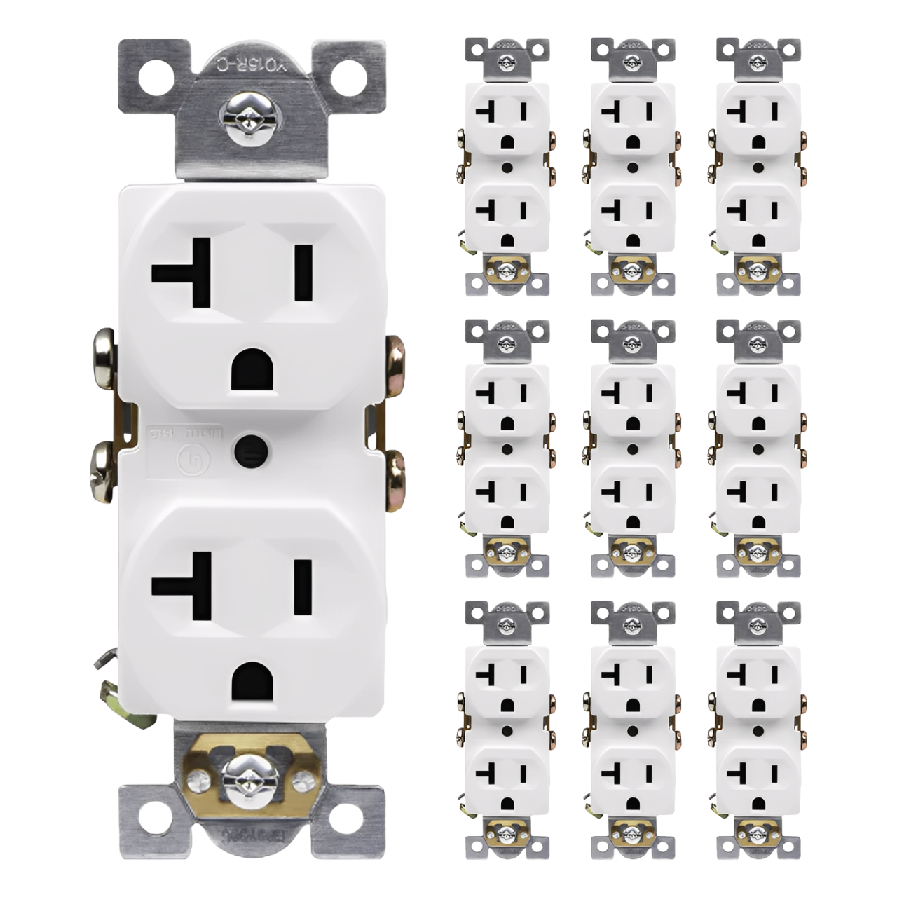 Enerlites Commercial Grade 20A Duplex Receptacle