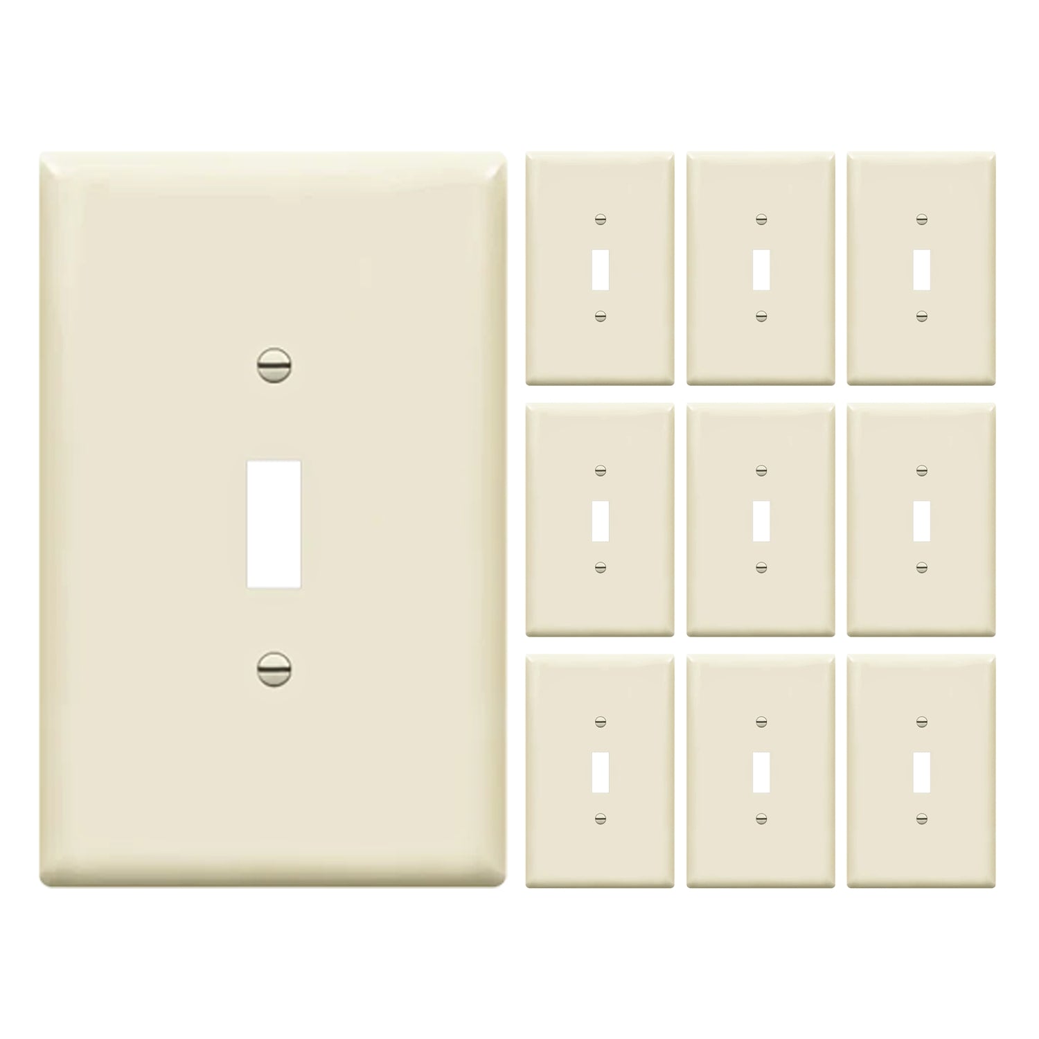 Enerlites Toggle Switch One-Gang Wall Plate, Oversize