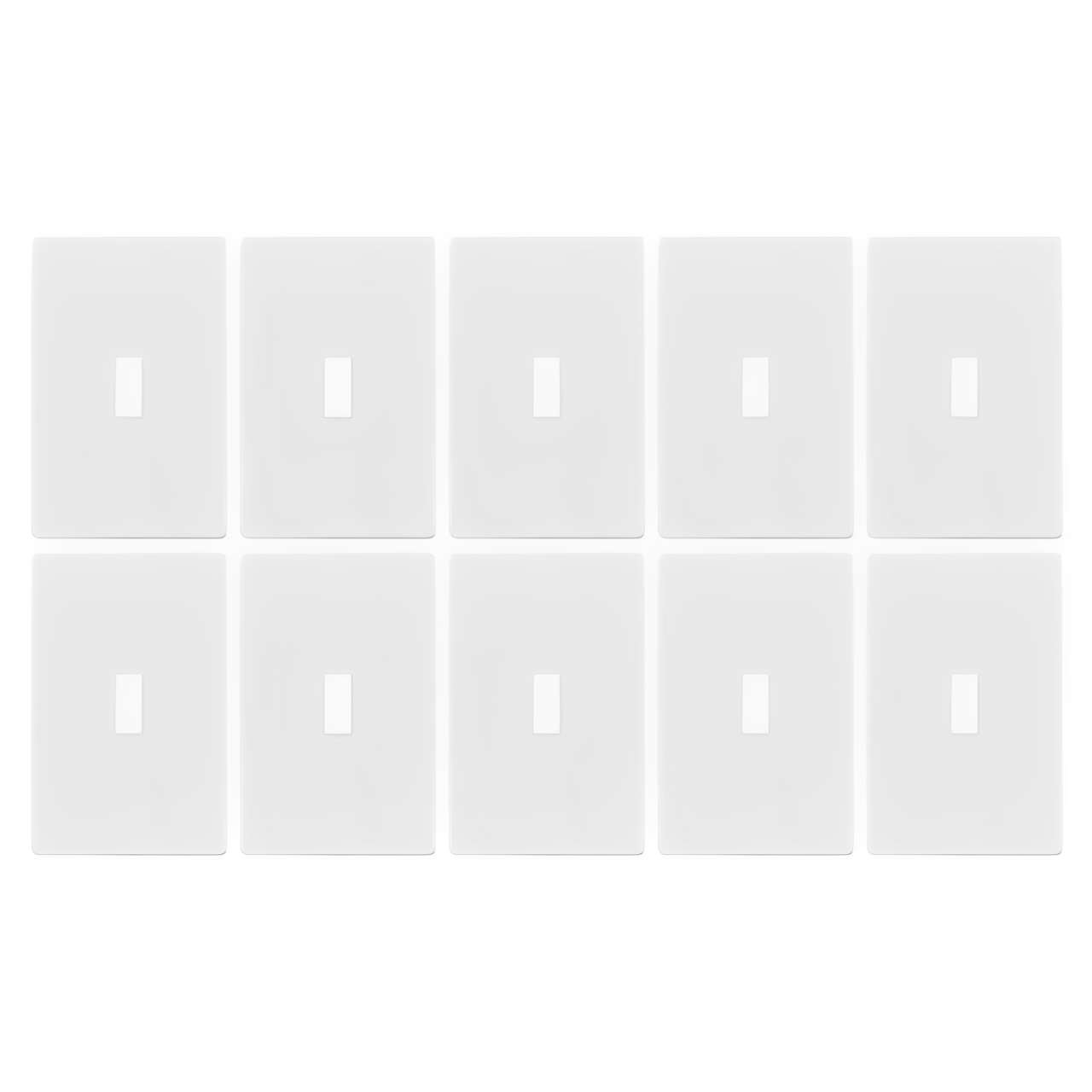 Enerlites Antimicrobial Screwless Toggle One-Gang Wall Plate
