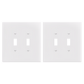 Enerlites Toggle Switch Two-Gang Wall Plate, Over-Size