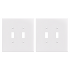 Enerlites Toggle Switch Two-Gang Wall Plate, Over-Size