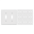 Enerlites Toggle Switch Two-Gang Wall Plate