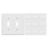 Enerlites Toggle Switch Two-Gang Wall Plate