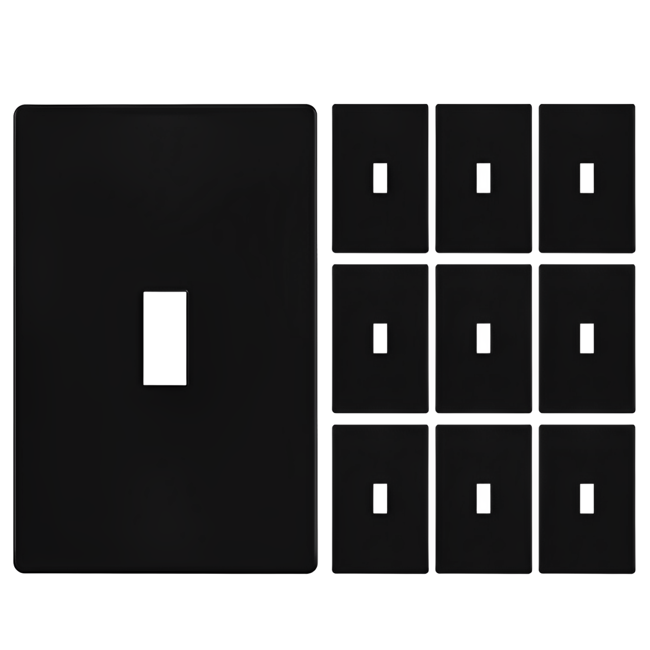 Enerlites Antimicrobial Screwless Toggle One-Gang Wall Plate