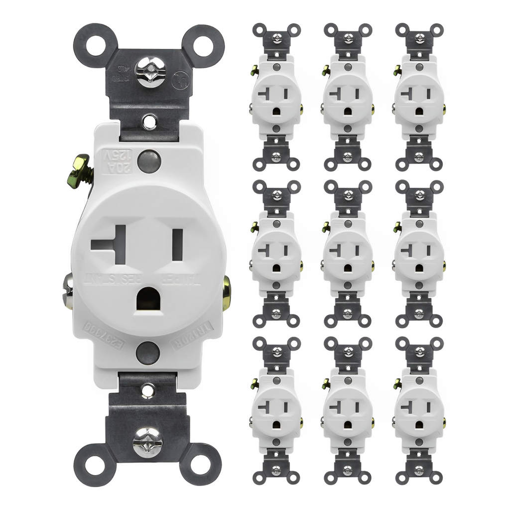 Single Thread Recptical R Enerlites Commercial Grade 20A Single Receptacle, 5-20R – Sunco Lighting