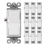 Enerlites Residential Grade Decorator Switch with Back Light, Single Pole