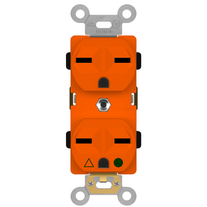 Enerlites Hospital Grade Isolated Ground Heavy Duty 15A Duplex Receptacle, 6-15R