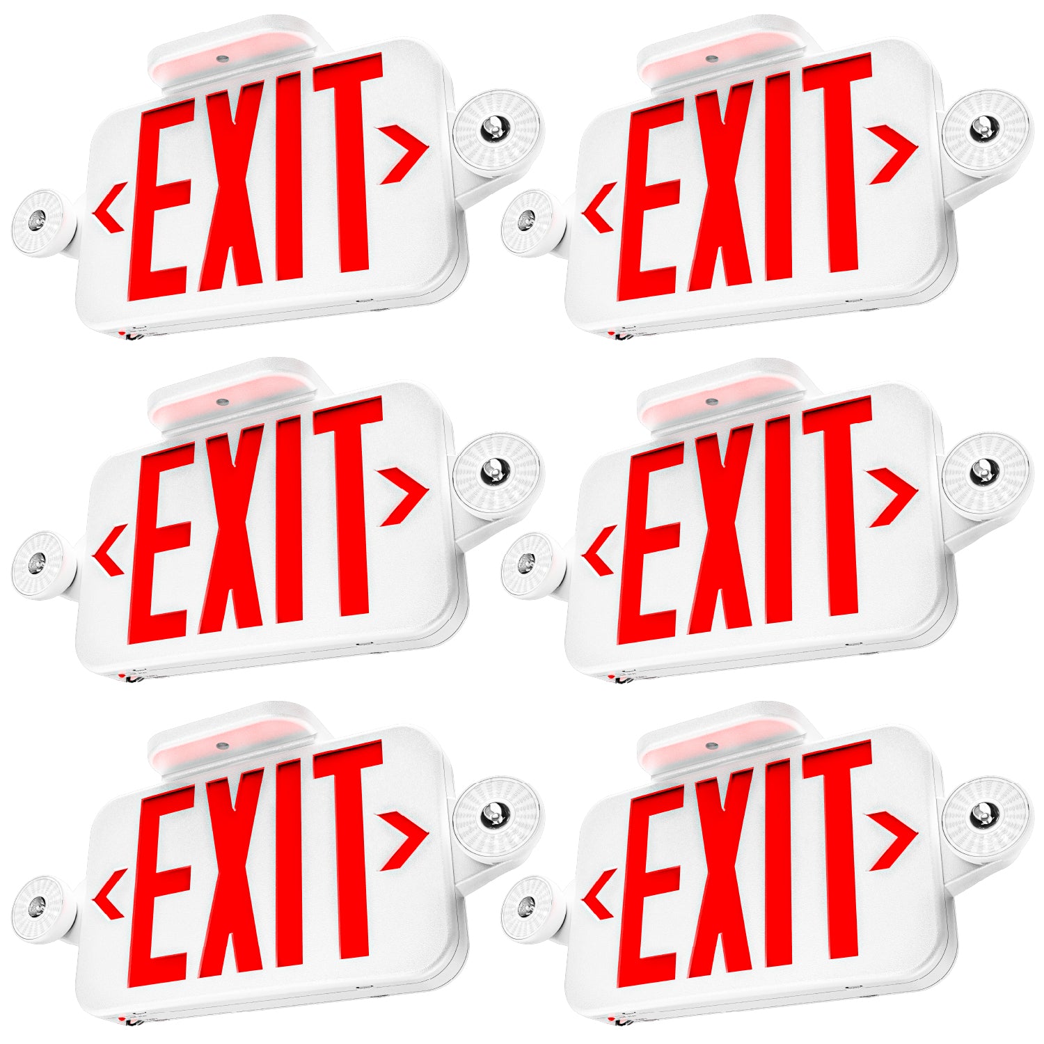 2 Round Head LED Exit Sign (Red)