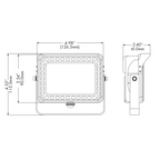 LED Flood Light, Knuckle Mount, Bronze, 15W, 1600 Lumens
