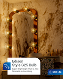G25 LED Bulb, Filament, 500 Lumens