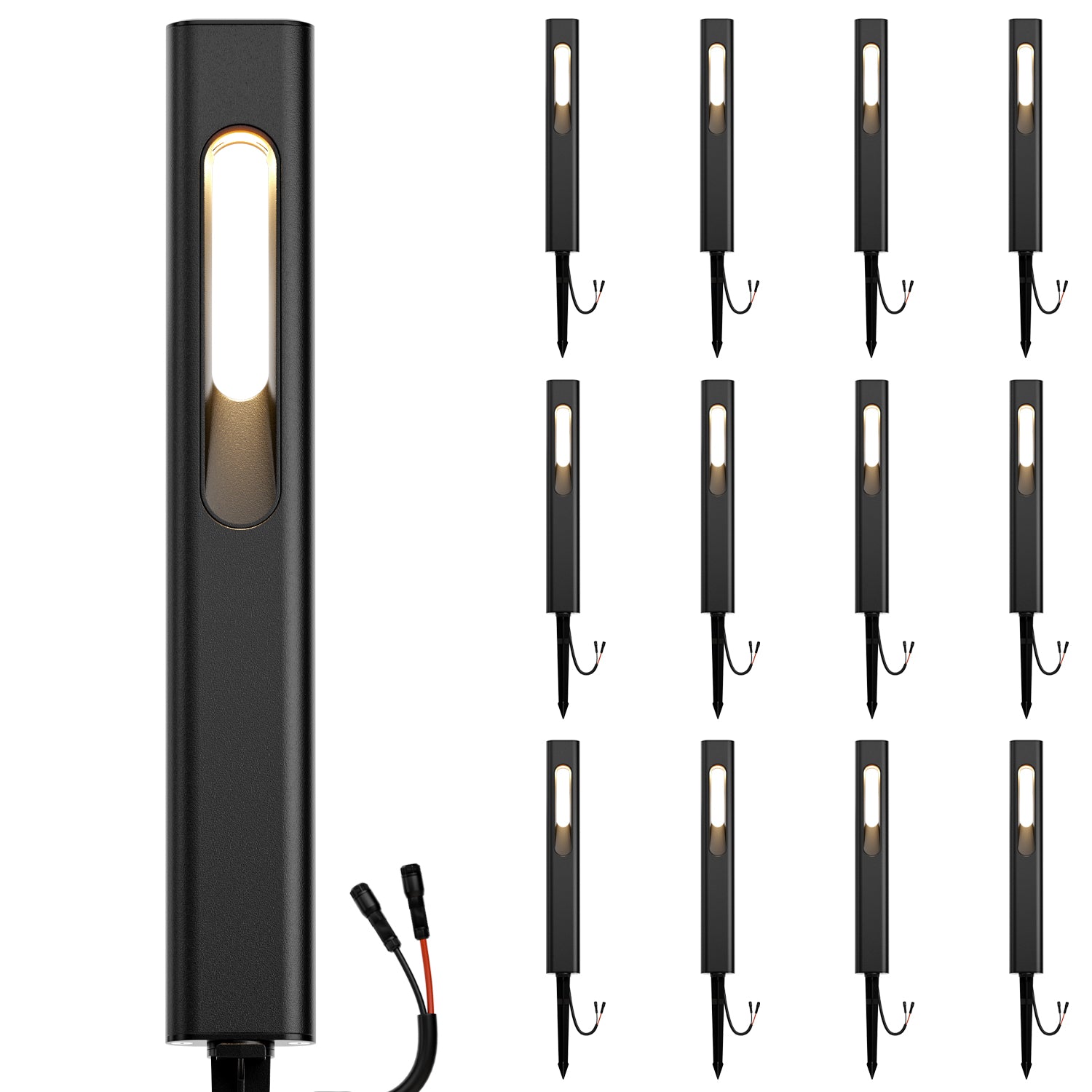 LED Gleam Pathway Light, Black, Low Voltage, 70 Lumens