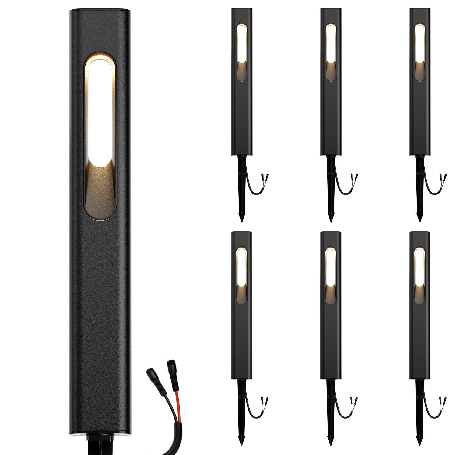 LED Gleam Pathway Light, Black, Low Voltage, 70 Lumens