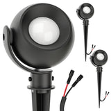 LED Landscape Orb Spotlight, Low Voltage, Selectable CCT, 300 Lumens 2 Pack