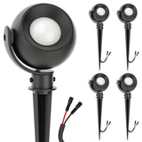 LED Landscape Orb Spotlight, Low Voltage, Selectable CCT, 300 Lumens 4 pack