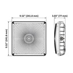 LED Canopy Light, 60W/46W/35W/24W, White, Selectable Wattage & CCT, 8400 Lumens