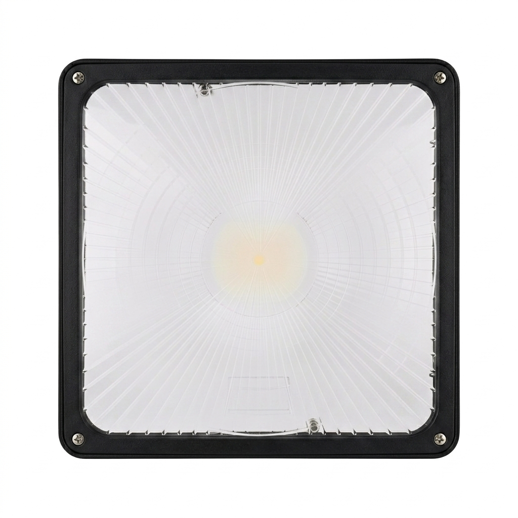 LED Canopy Light, 60W/46W/35W/24W, Black, Selectable Wattage & CCT, 8400 Lumens