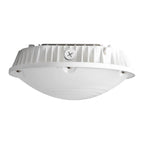 LED Canopy Light Fixture - 60W/40W/30W - Selectable Wattage - 10800 Lumens Max - 5000K Daylight - Dimmable - Round Oval Design - 250W HPS/HID Replacement for Gas Station Carport Warehouse - White