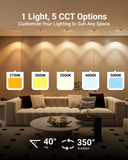 Sunco Motion Sensor LED Ceiling Light, has selectable color temperature. Choose between 2700K-5000K.