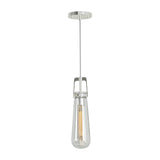 Modern Pendant Lighting Satin Nickel - 8W Light Chandelier with LED Bulb - 2700K Soft White CCT - Updated Housing and Bubble Kitchen Light for Kitchen, Dining Room, Living Room, Corridor and Restaurant