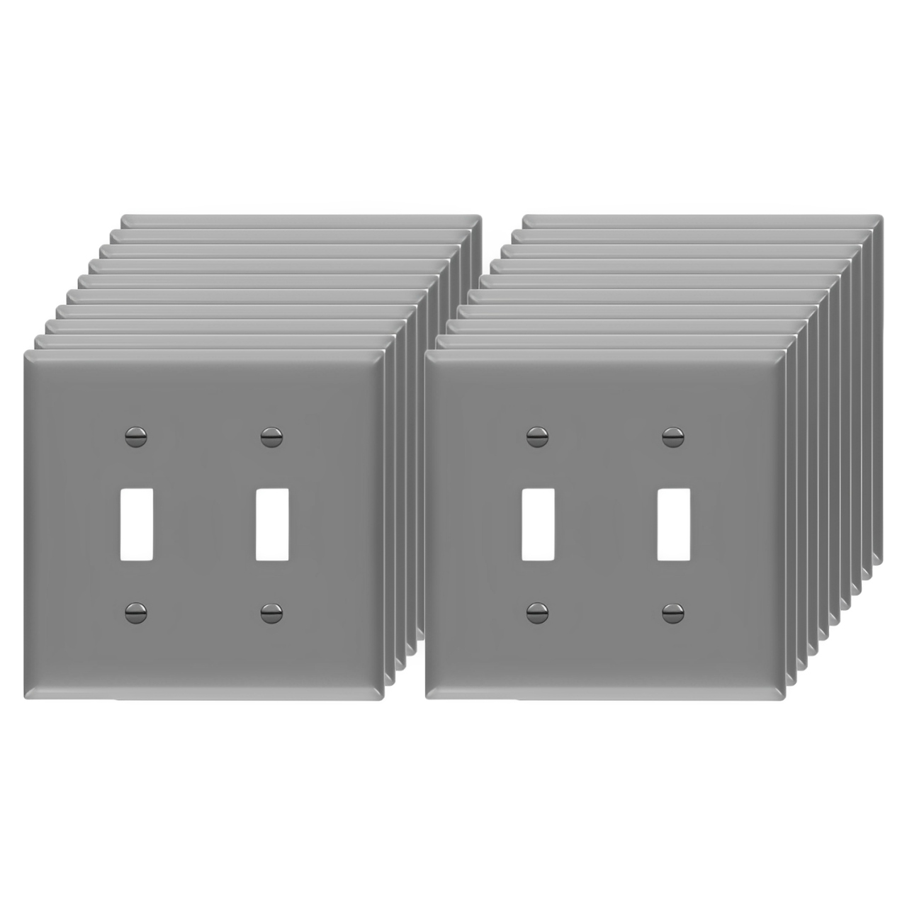 Enerlites Toggle Switch Two-Gang Wall Plate