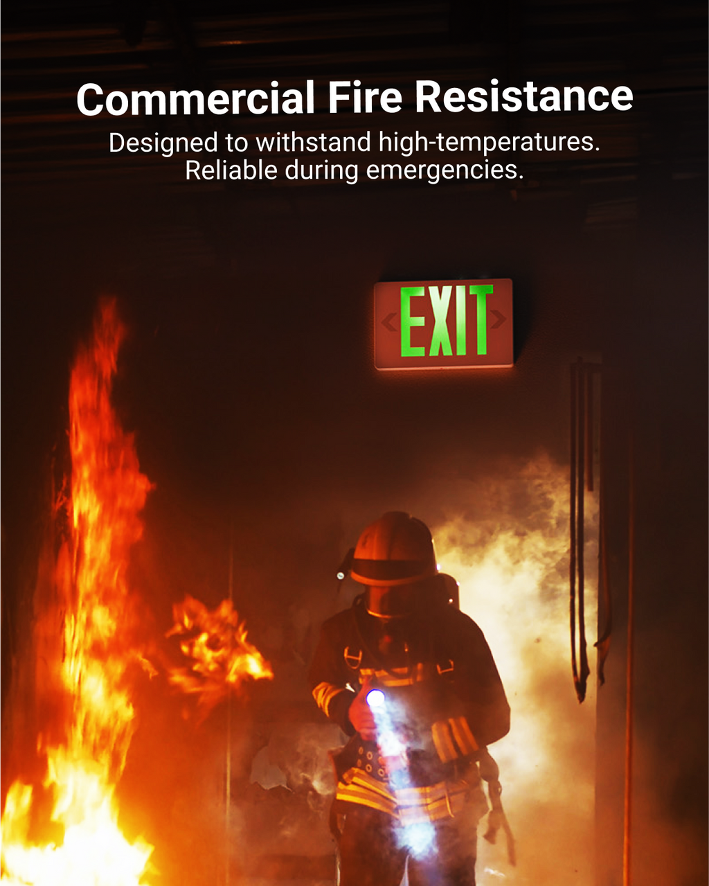 The thermoplastic material which is flame-retardant helps minimize fire risks during emergencies.