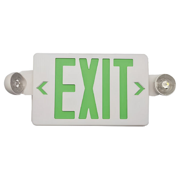2 Round Head LED Exit Sign (Green)