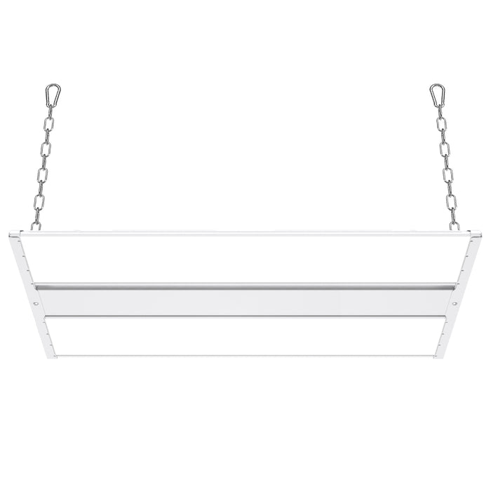 Installation is simple and effortless with durable hanging chains and V hooks.