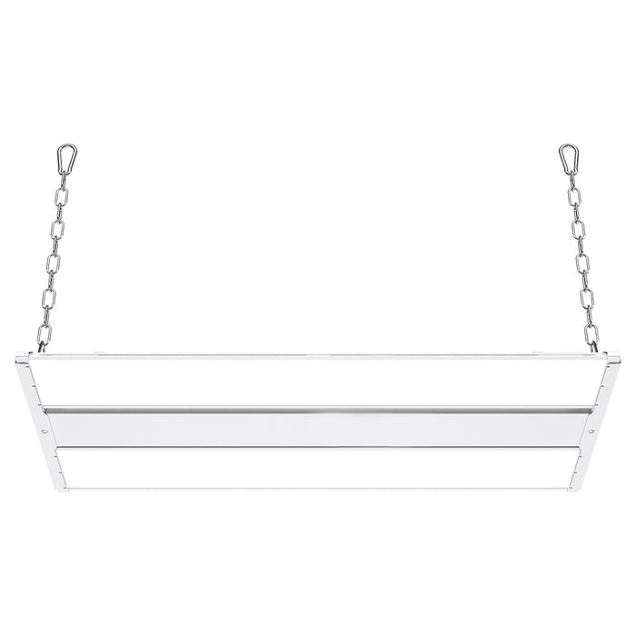 Installation is simple and effortless with durable hanging chains and V hooks.