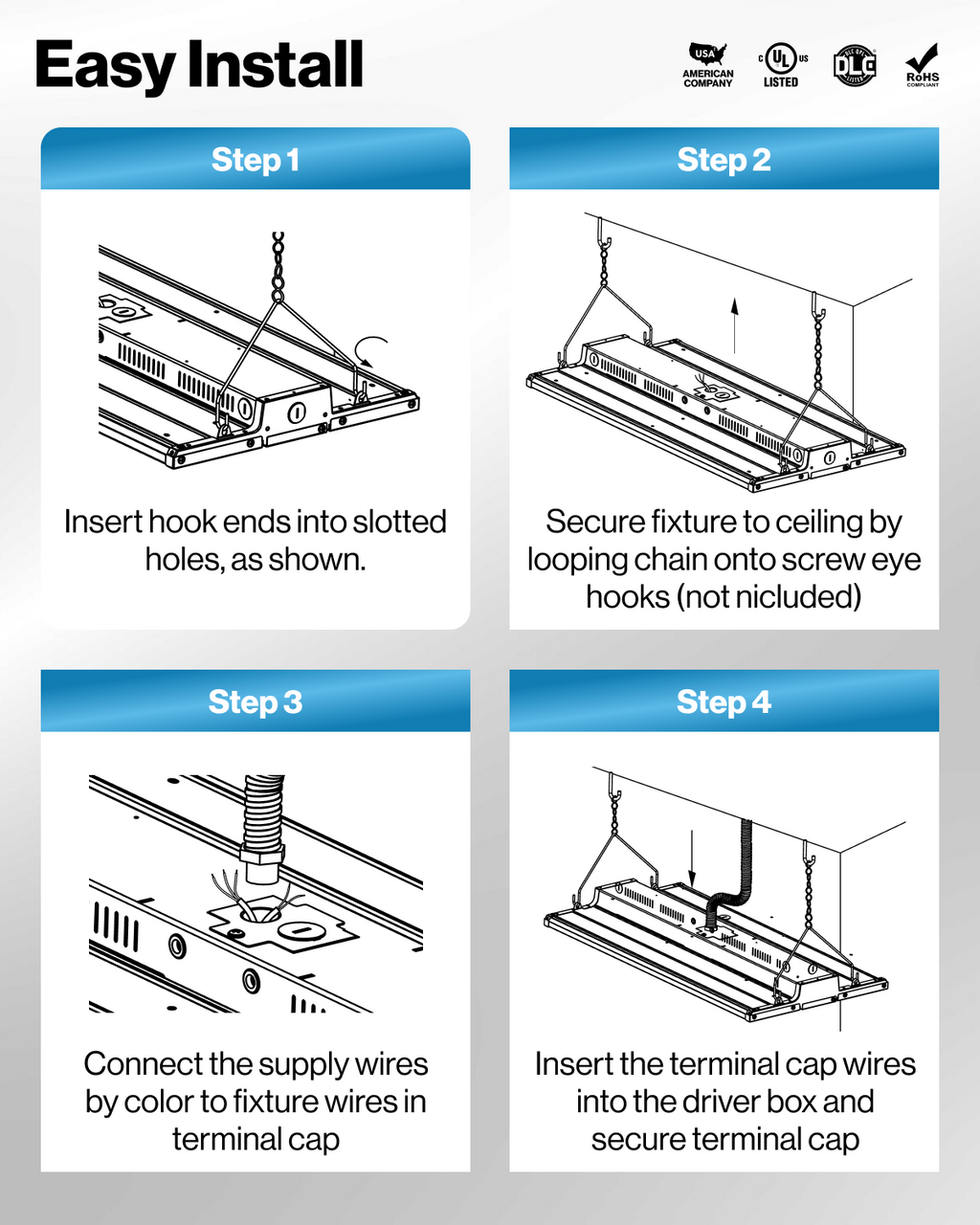 The slim design has great light output and is easy to install for your ceilings.