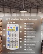 UFO High Bay Microwave Motion Sensor Remote Control