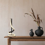 Sculptural Curve LED Table Lamp — additional room setting