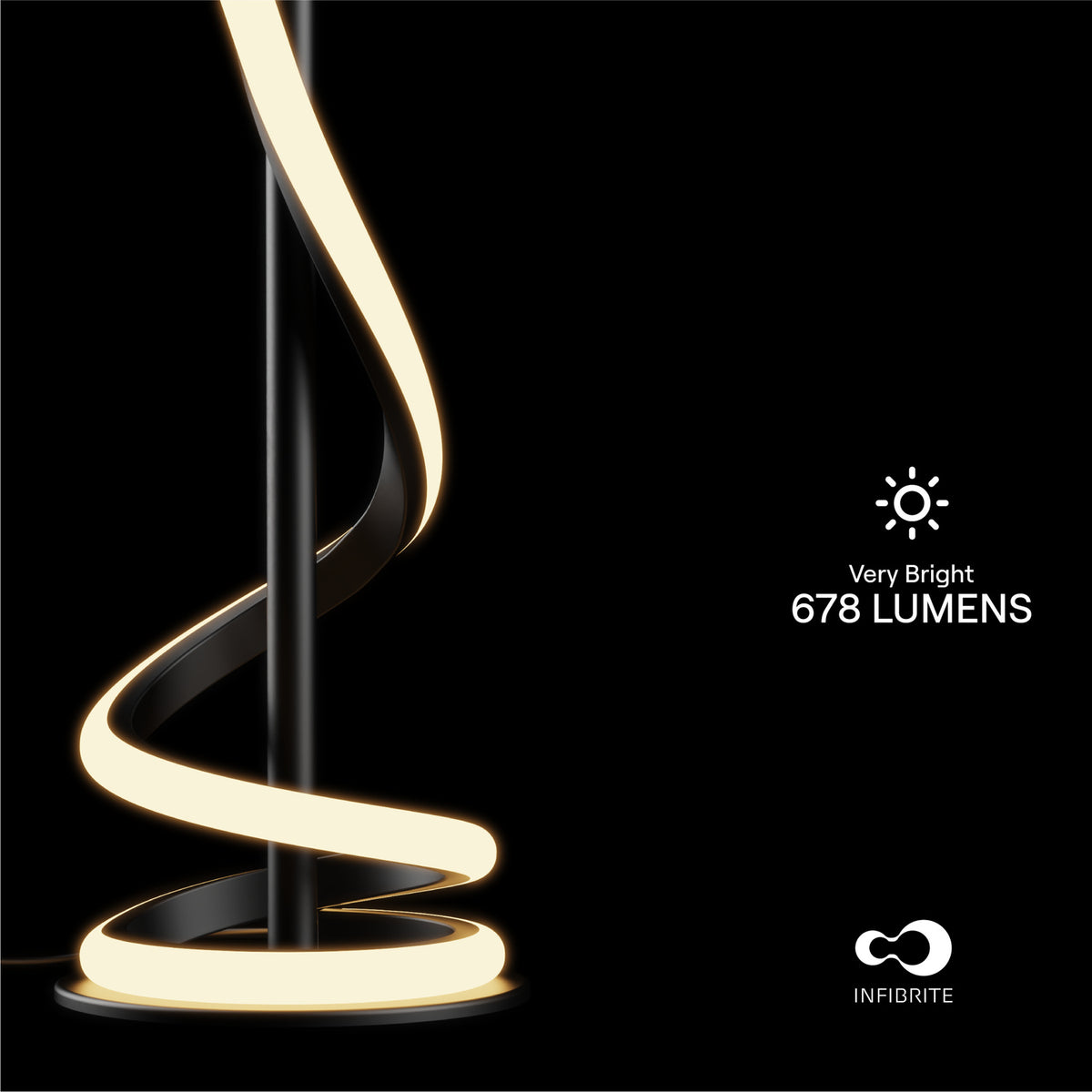 Sculptural Curve LED Table Lamp — supplied product image