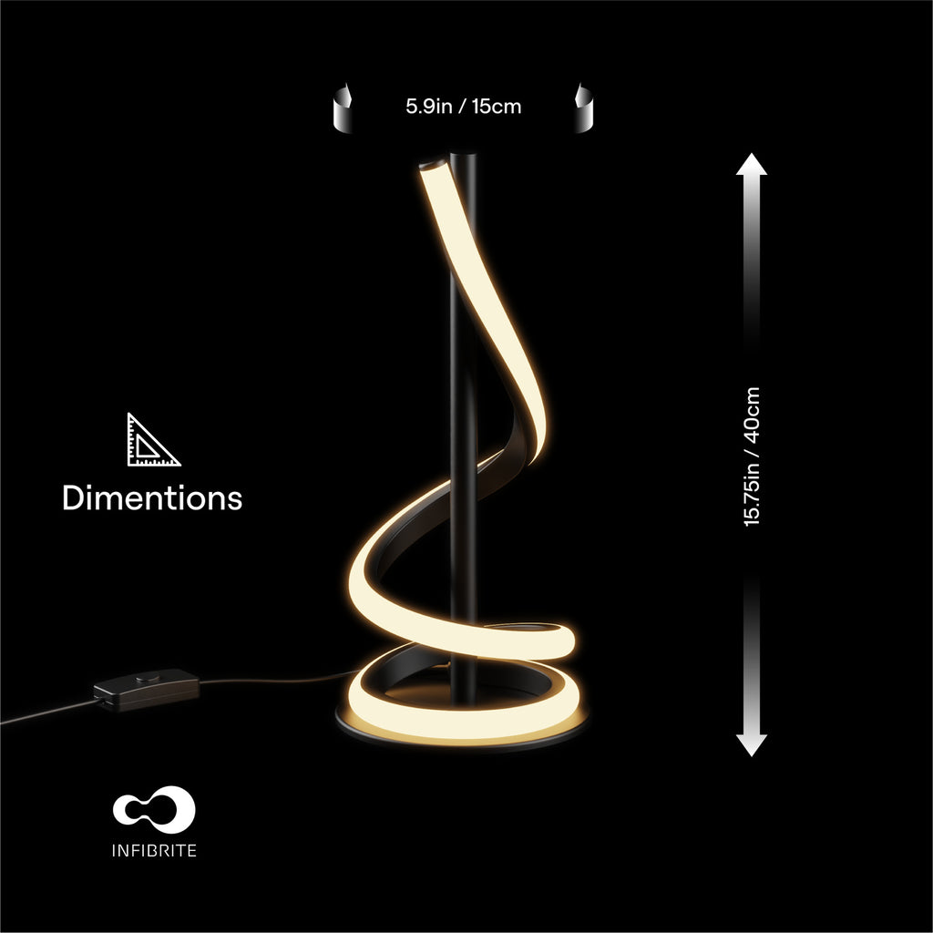 Sculptural Curve LED Table Lamp — supplied product image