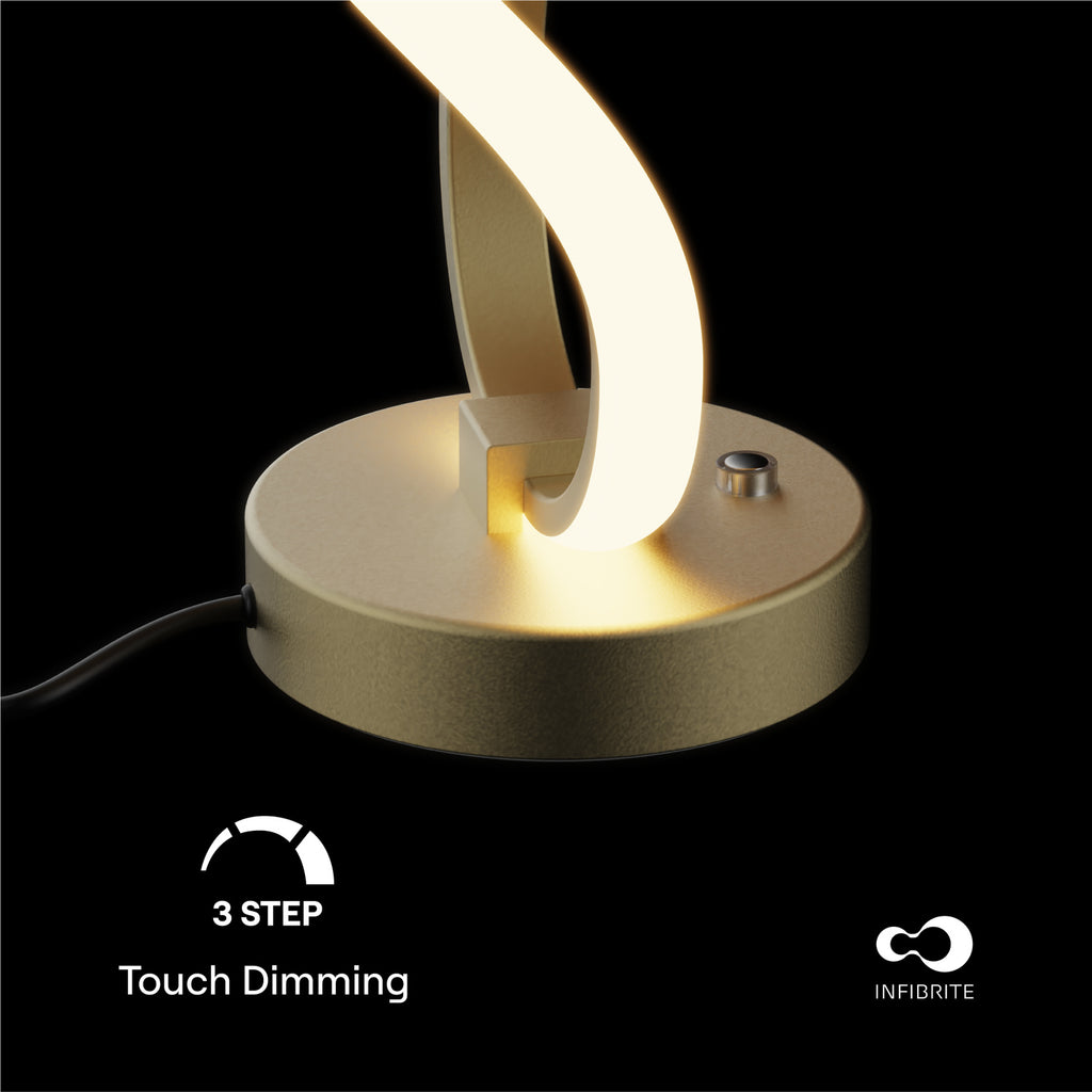 Golden Swirl LED Table Lamp — supplied product image
