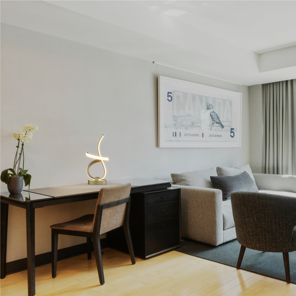 Golden Swirl LED Table Lamp — supplied product image