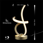 Golden Swirl LED Table Lamp — supplied product image