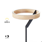 Modern Black and Wood-Look LED Table Lamp — supplied product image