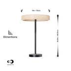 Modern Black and Wood-Look LED Table Lamp — supplied product image