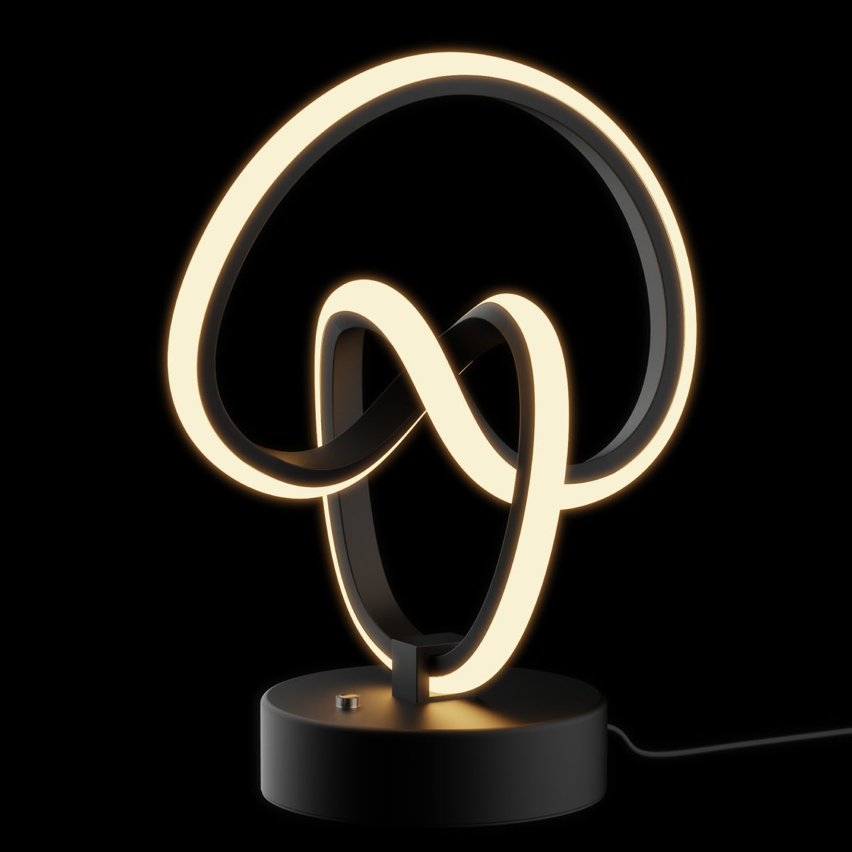 Abstract Art LED Table Lamp — illuminated product view