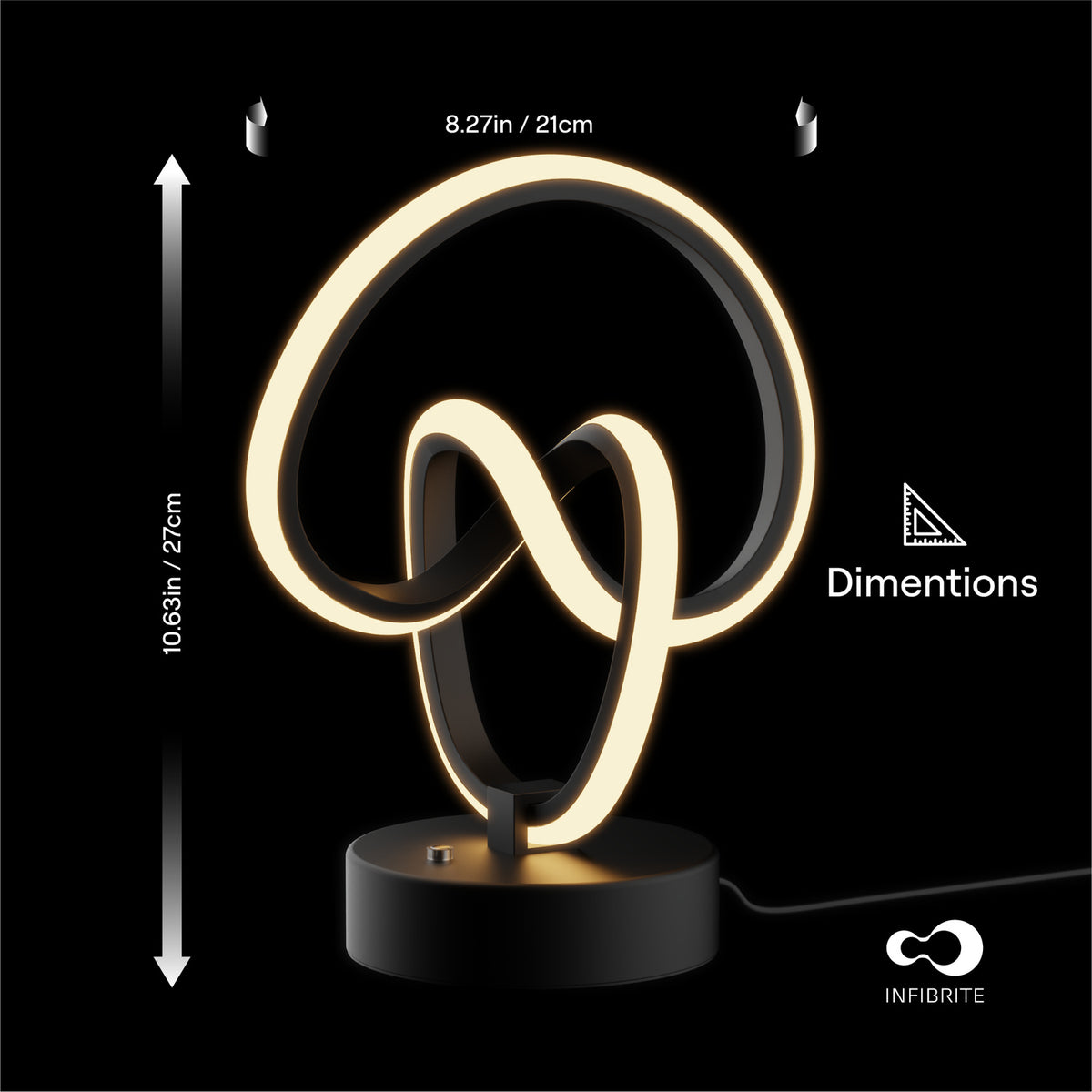Abstract Art LED Table Lamp — supplied product image
