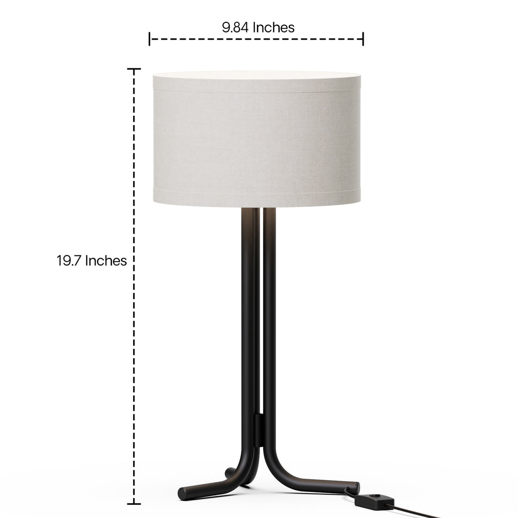 Classic Elegance Table Lamp with Cylindrical Shade — supplied product image