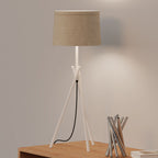 Crossed Legs Table Lamp with Fabric Shade — supplied product image
