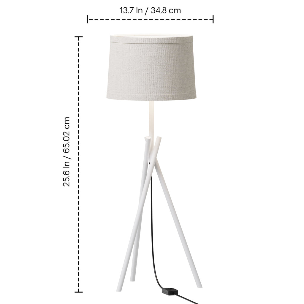 Crossed Legs Table Lamp with Fabric Shade — supplied product image