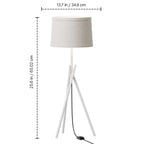 Crossed Legs Table Lamp with Fabric Shade — supplied product image