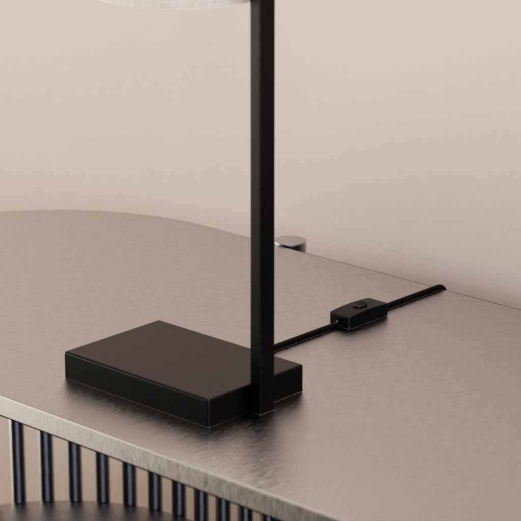 Rectangular Frame Table Lamp with Cylinder Shade — additional product detail