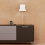 Angled Brass-Look Table Lamp with Textured Shade — supplied product image