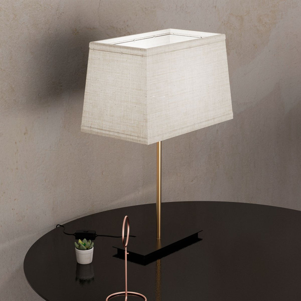Classic Square Table Lamp with Textured Shade — supplied product image